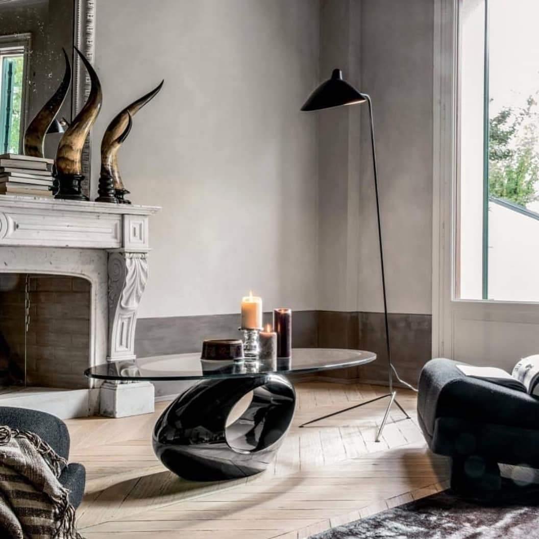 Minimalist Floor Lamp with Curved Cone Tripod