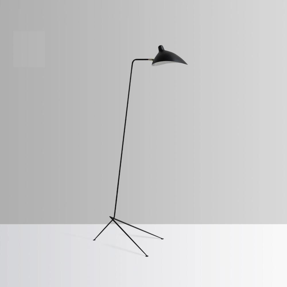 Minimalist Floor Lamp with Curved Cone Tripod