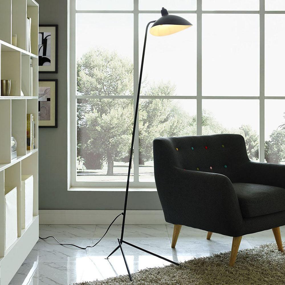 Minimalist Floor Lamp with Curved Cone Tripod