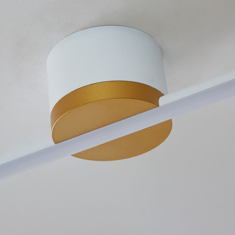 Minimalist Cylindrical Semi-Flush Mount Vanity Light