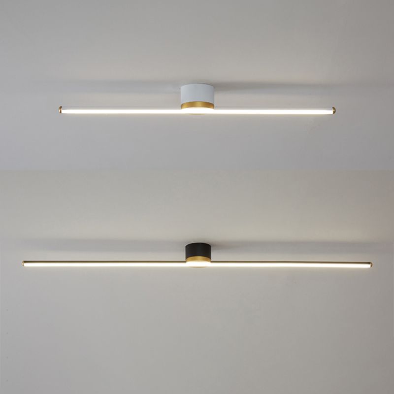 Minimalist Cylindrical Semi-Flush Mount Vanity Light