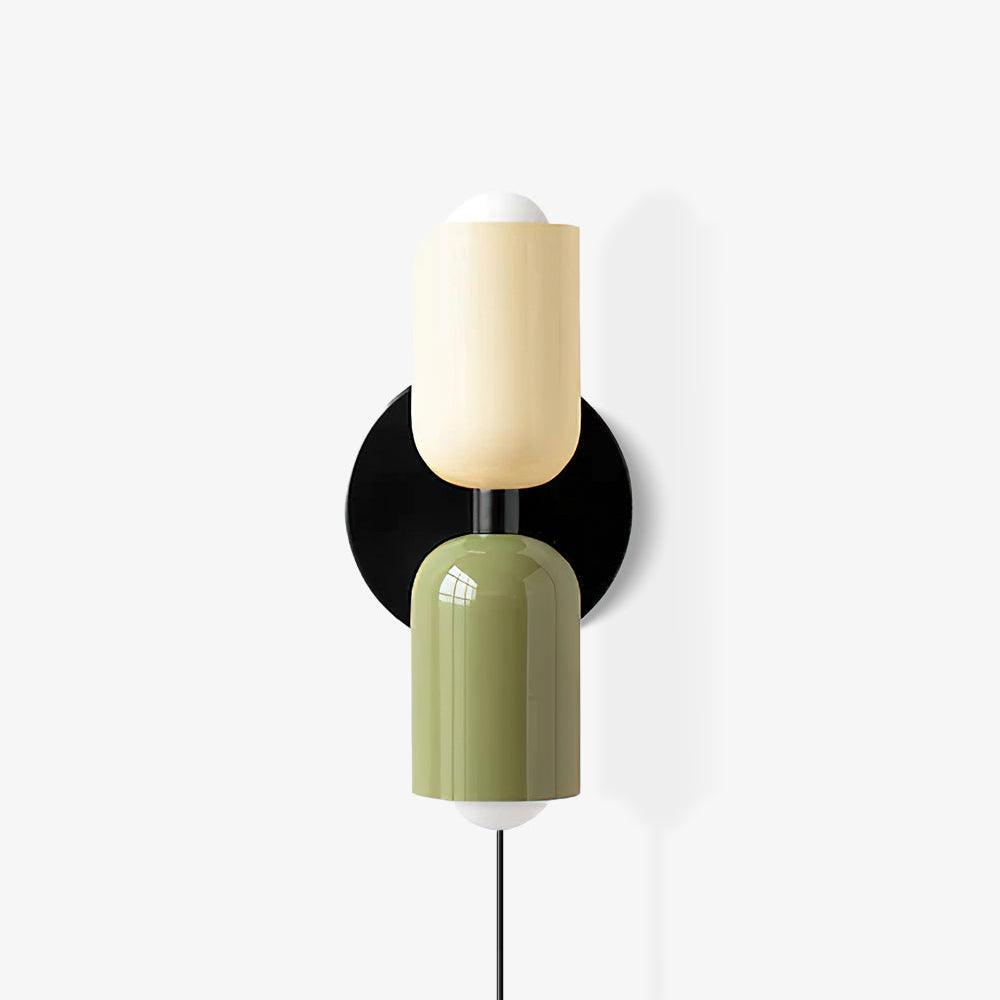 Contemporary Plug-In Double-Head Wall Light – Vibrant Colors