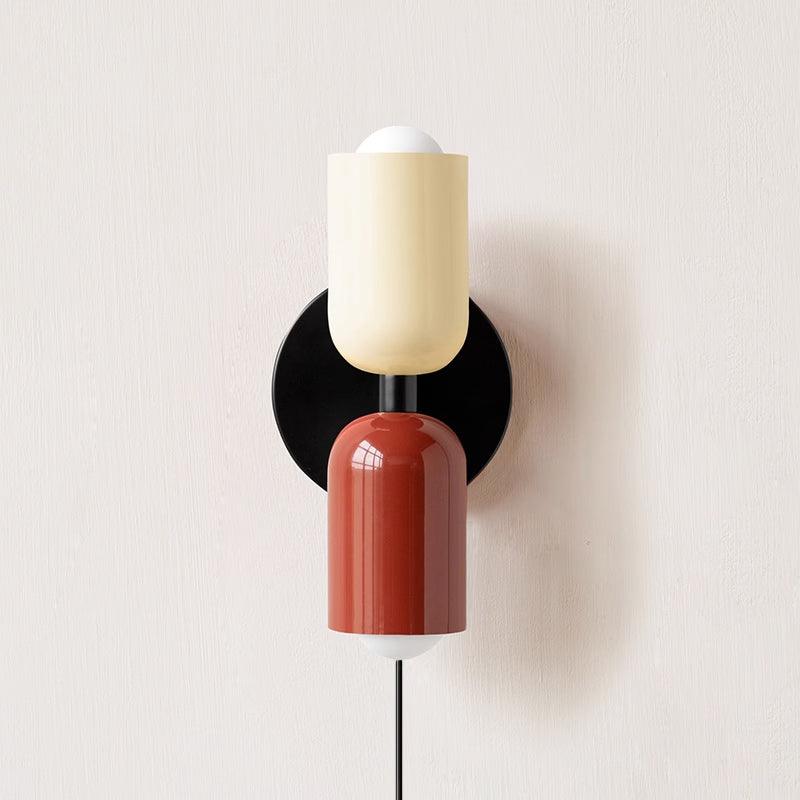 Contemporary Plug-In Double-Head Wall Light – Vibrant Colors