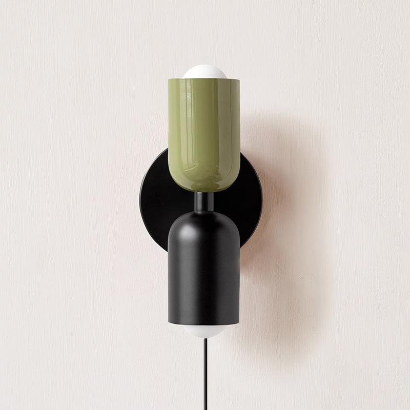 Contemporary Plug-In Double-Head Wall Light – Vibrant Colors