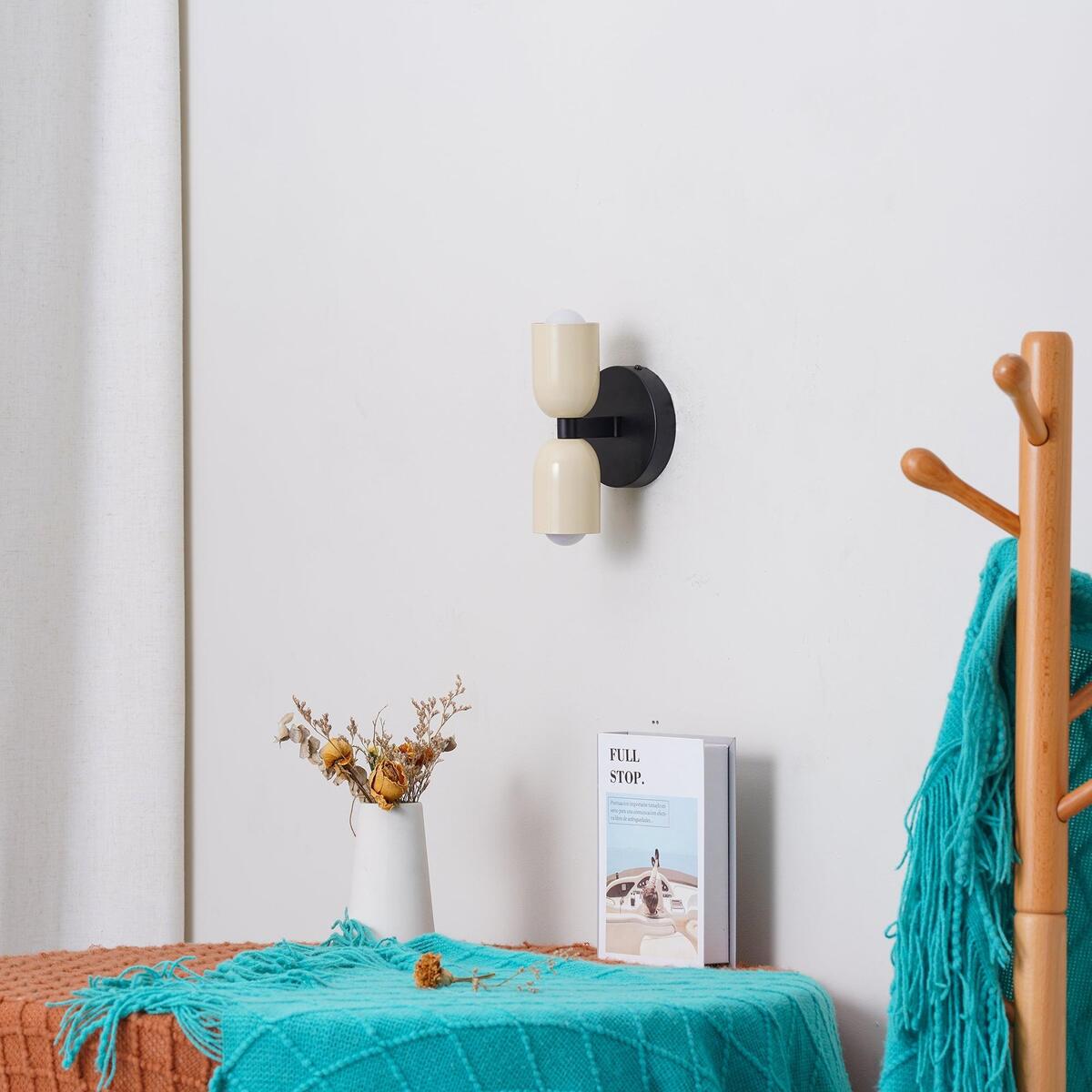 Contemporary Plug-In Double-Head Wall Light – Vibrant Colors