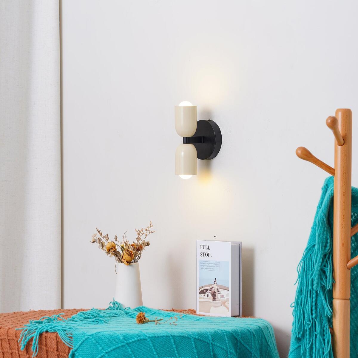 Contemporary Plug-In Double-Head Wall Light – Vibrant Colors