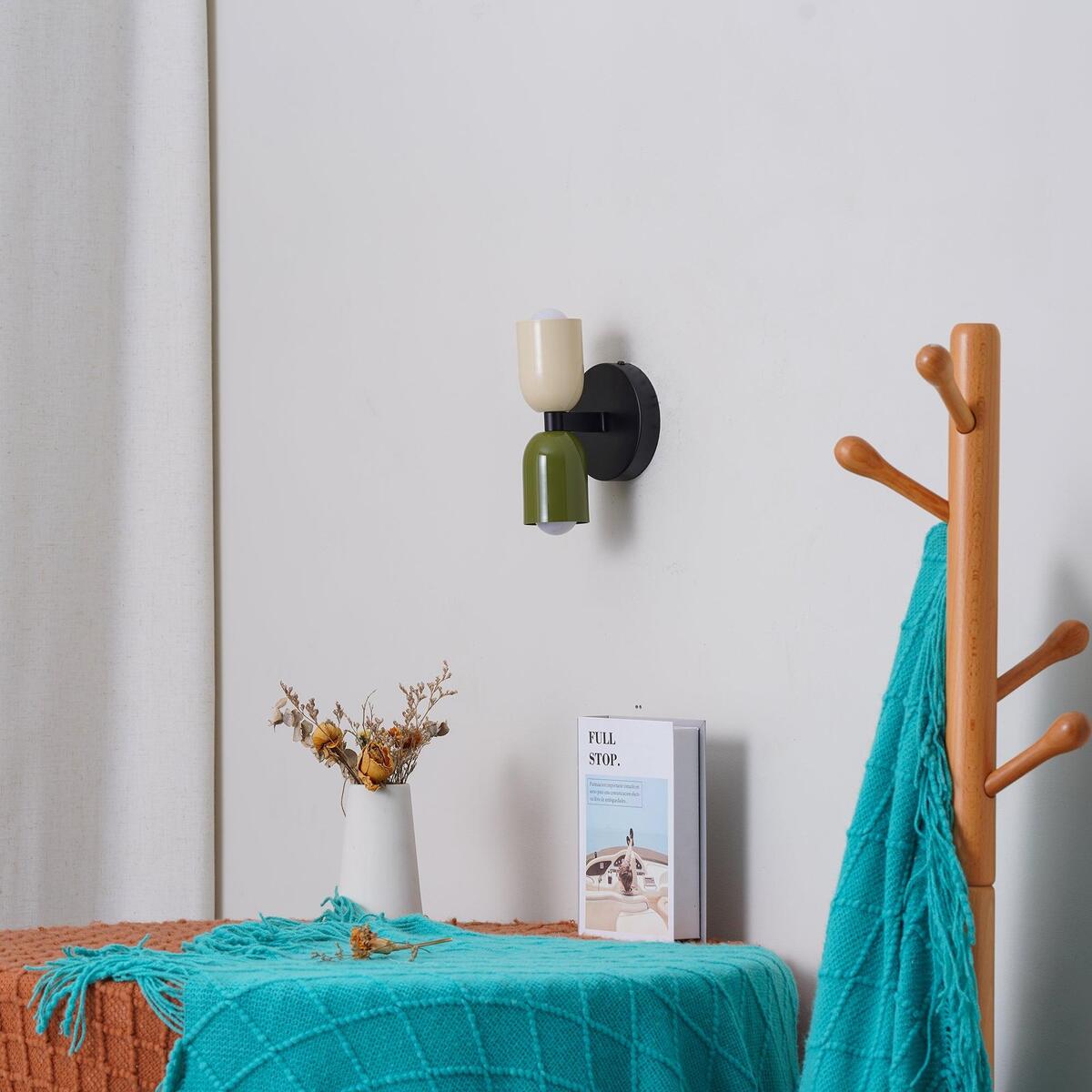 Contemporary Plug-In Double-Head Wall Light – Vibrant Colors