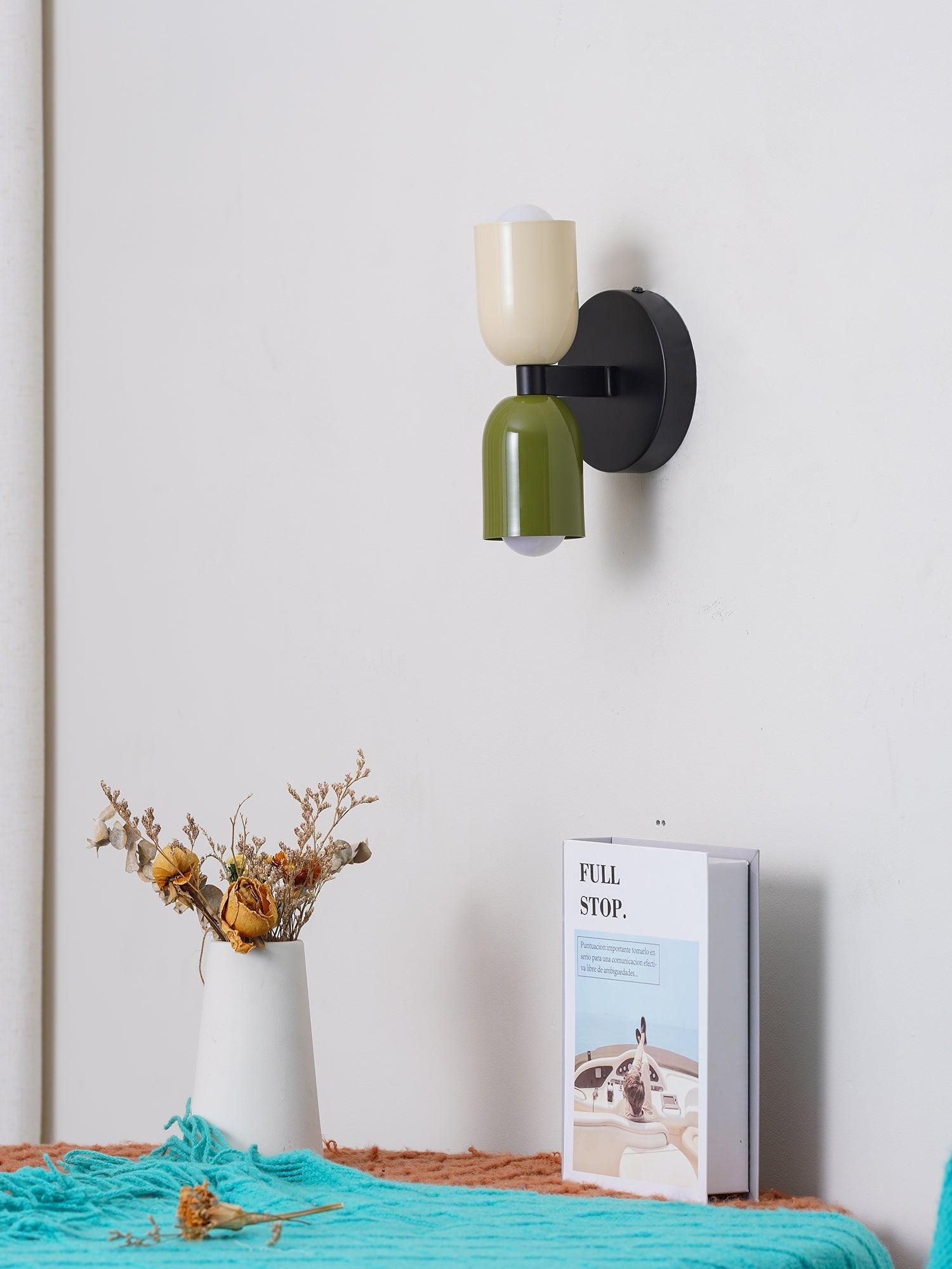 Contemporary Plug-In Double-Head Wall Light – Vibrant Colors