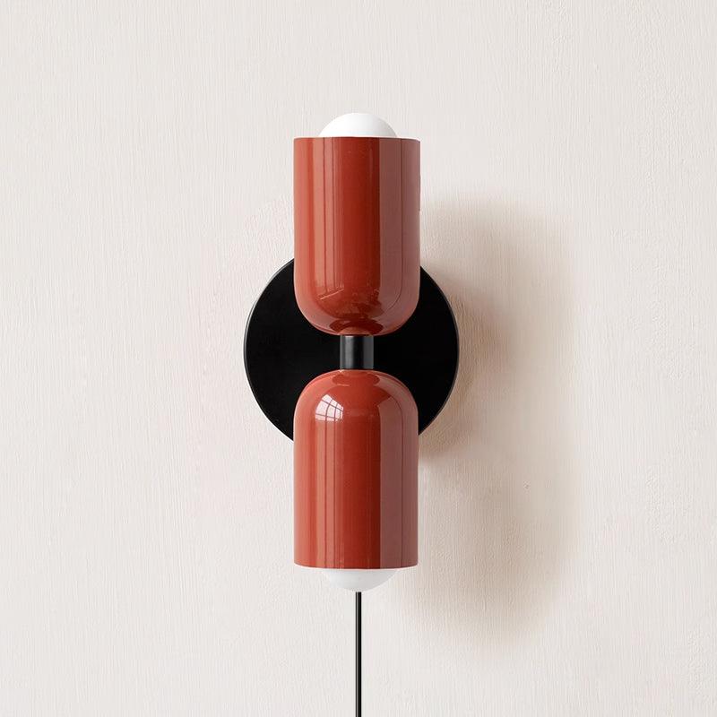 Contemporary Plug-In Double-Head Wall Light – Vibrant Colors
