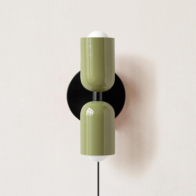 Contemporary Plug-In Double-Head Wall Light – Vibrant Colors