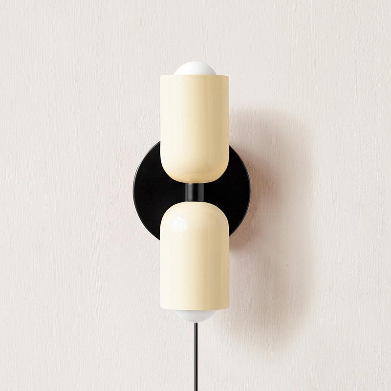 Contemporary Plug-In Double-Head Wall Light – Vibrant Colors
