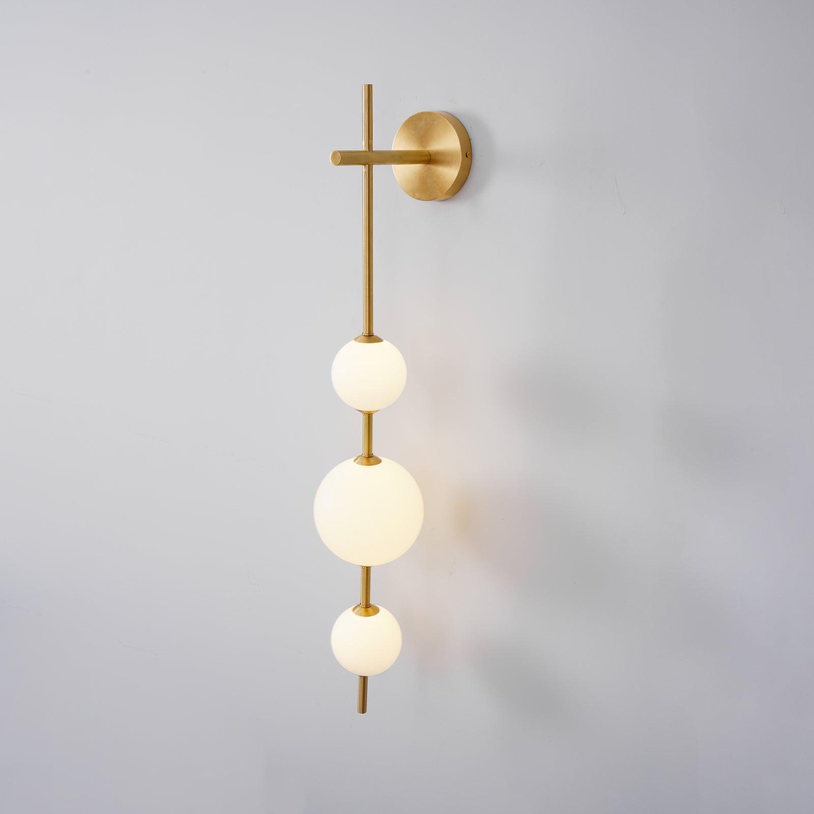 Contemporary Vertical Globe Wall Sconce – Matte White