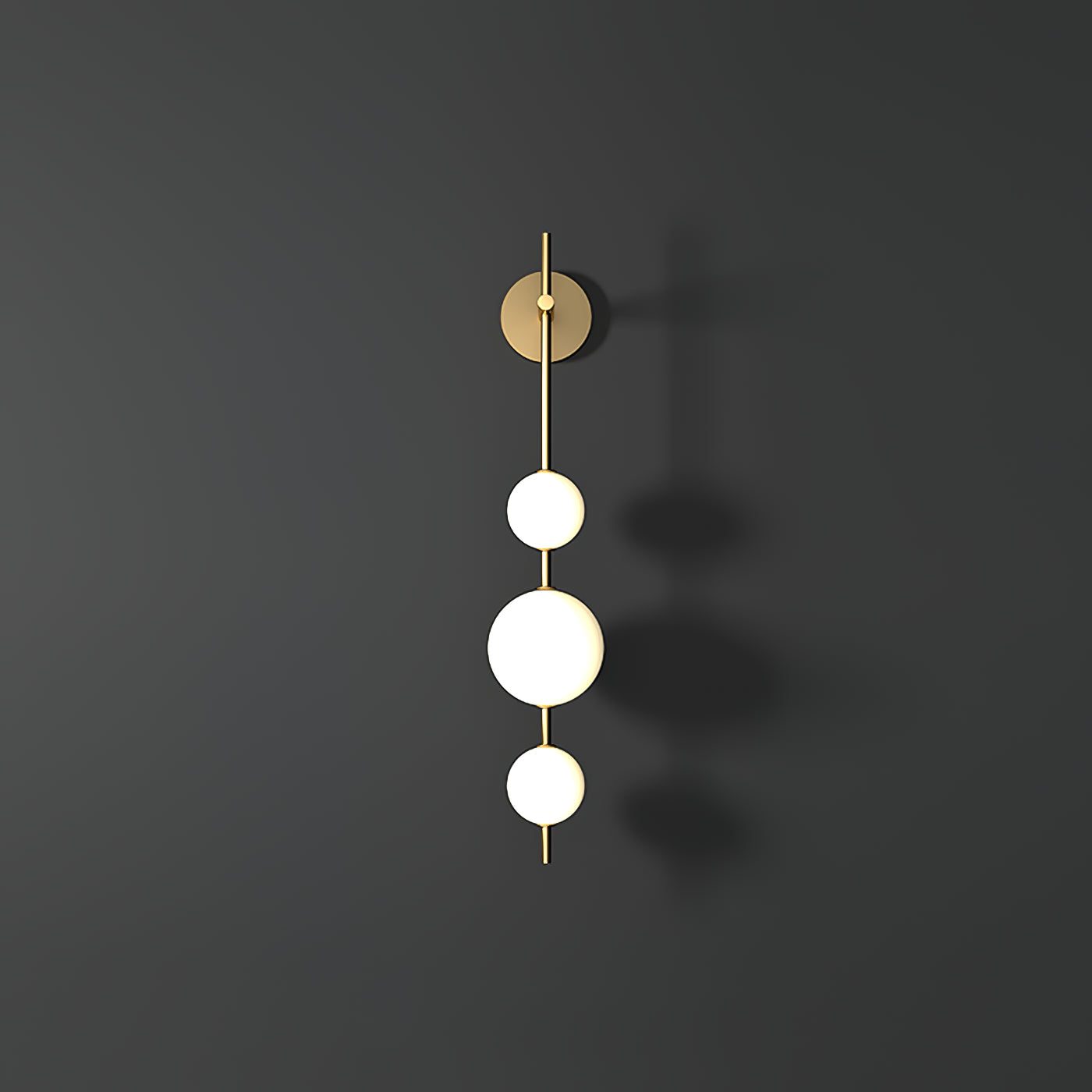 Contemporary Vertical Globe Wall Sconce – Matte White