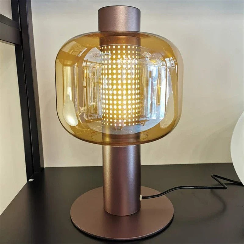 Mid-Century Modern Table Lamp with Ellipsoidal Top