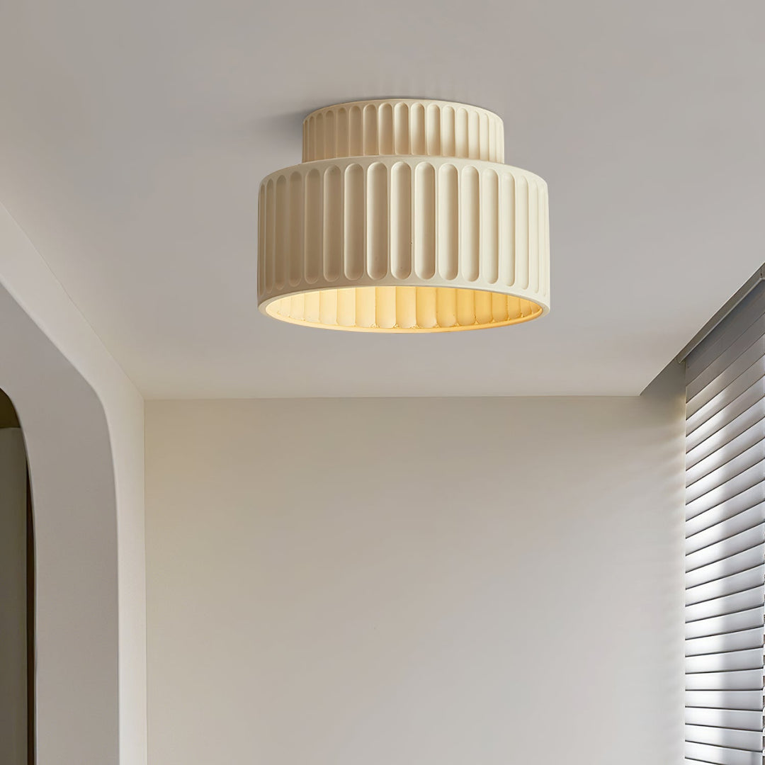 Scandinavian Flush Mount Tiered Light Fixture