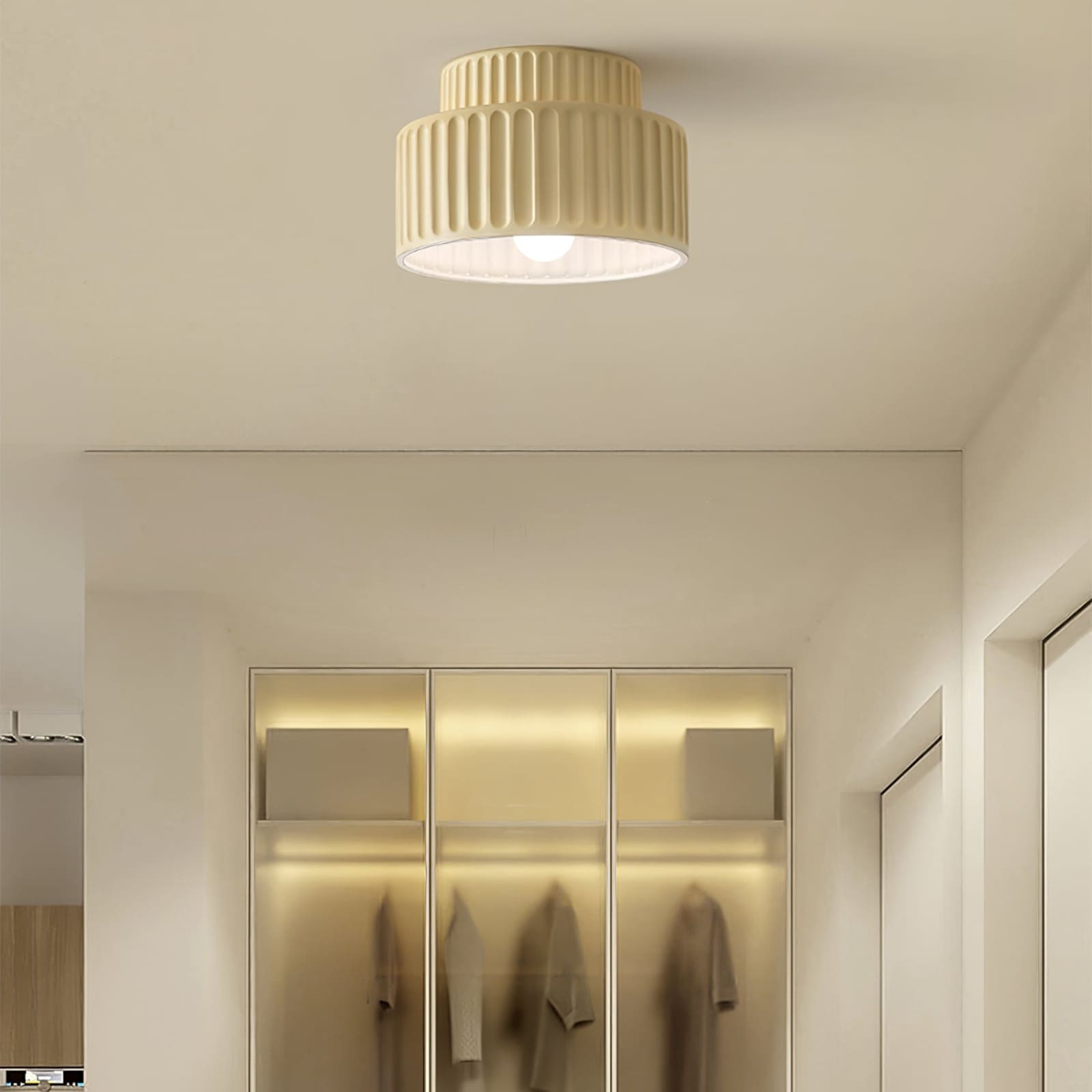 Scandinavian Flush Mount Tiered Light Fixture