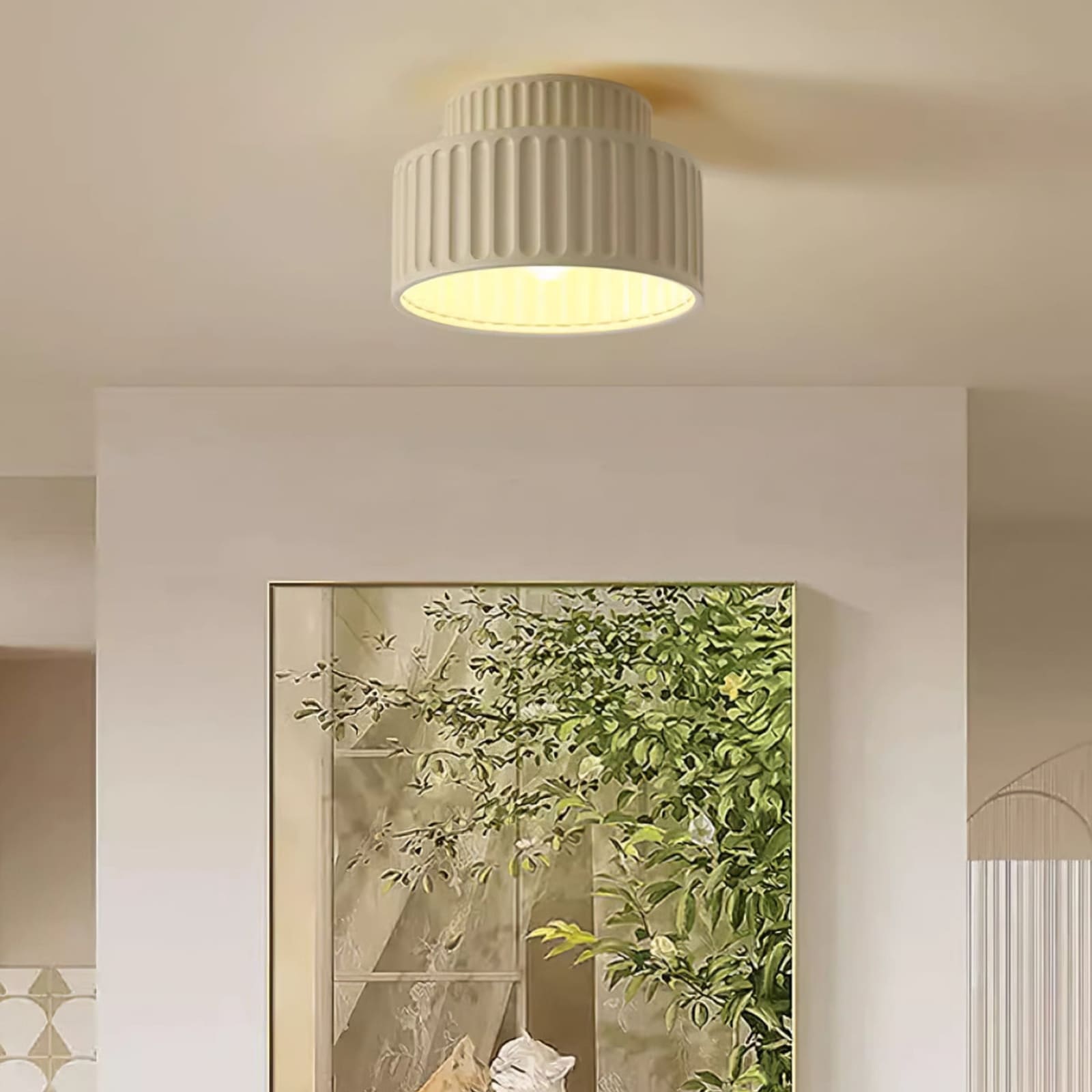 Scandinavian Flush Mount Tiered Light Fixture