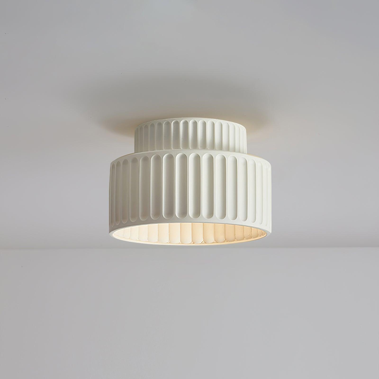 Scandinavian Flush Mount Tiered Light Fixture