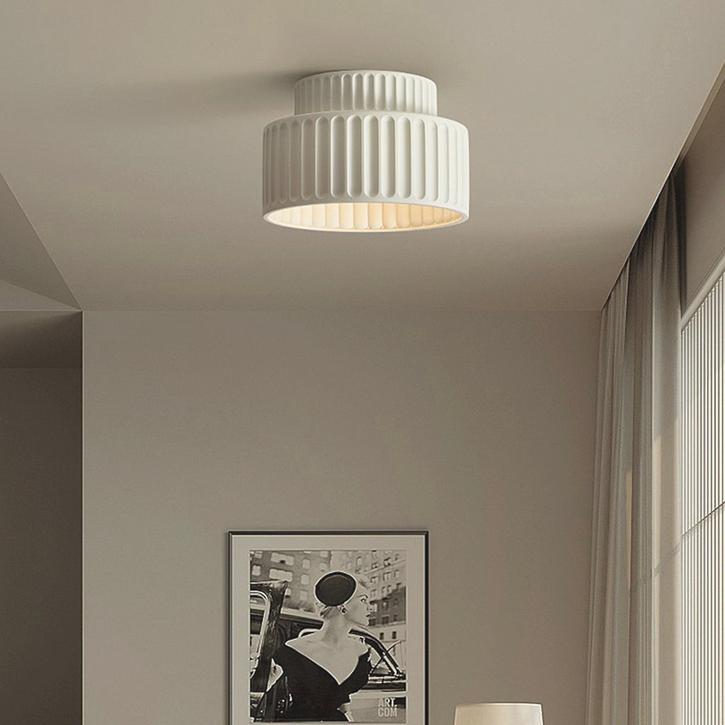 Scandinavian Flush Mount Tiered Light Fixture