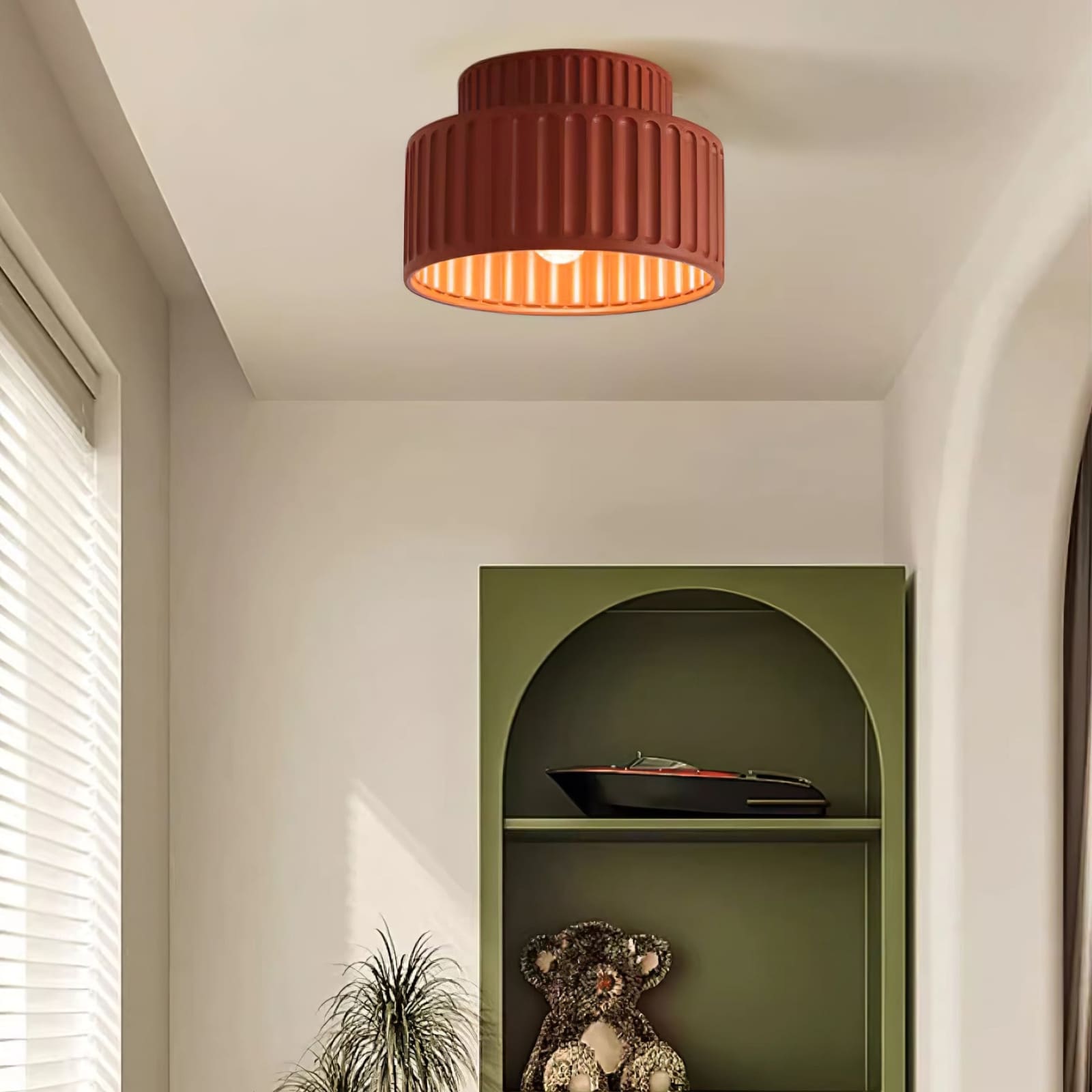 Scandinavian Flush Mount Tiered Light Fixture