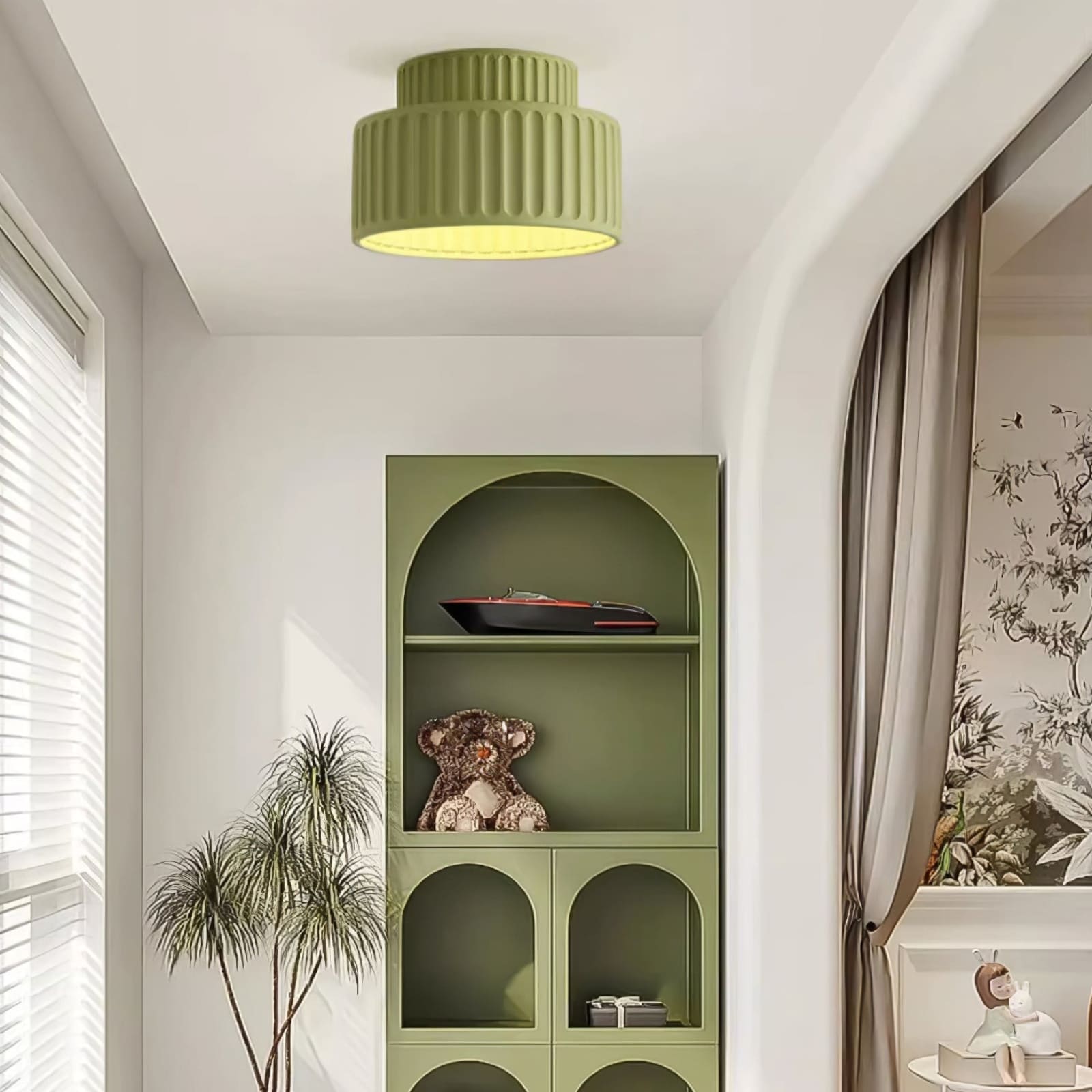 Scandinavian Flush Mount Tiered Light Fixture