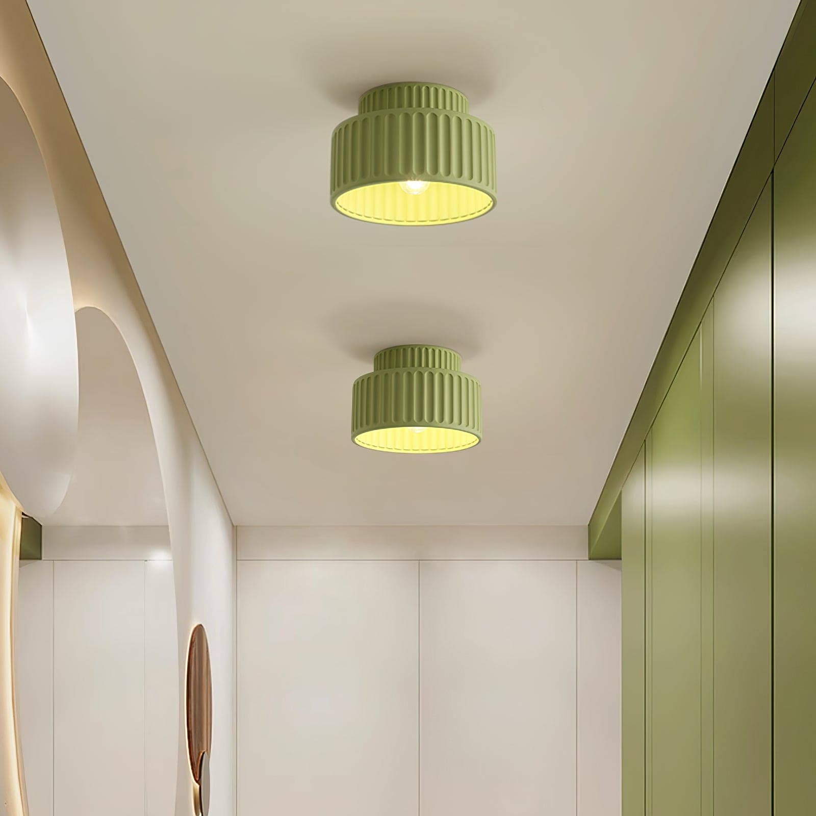 Scandinavian Flush Mount Tiered Light Fixture