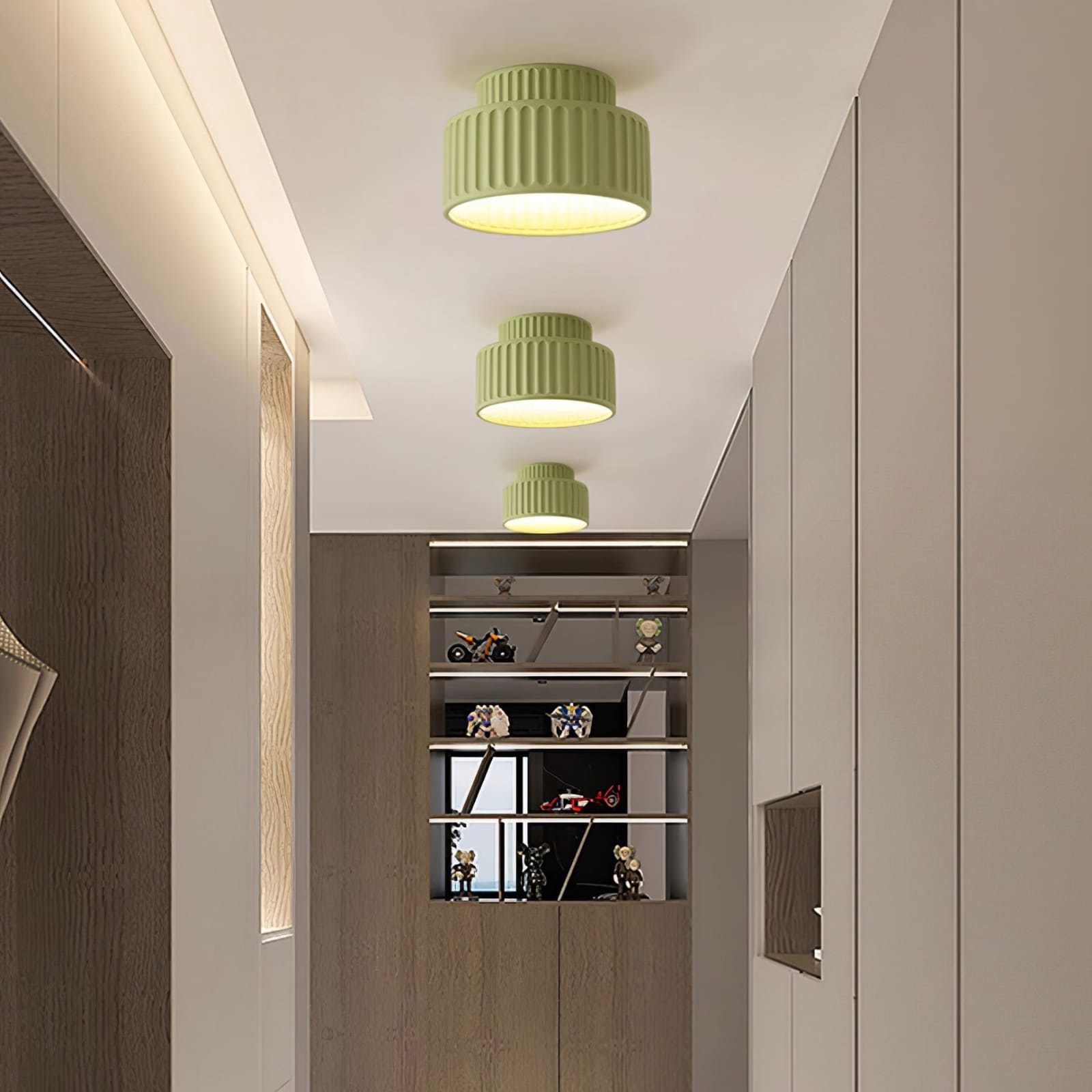 Scandinavian Flush Mount Tiered Light Fixture