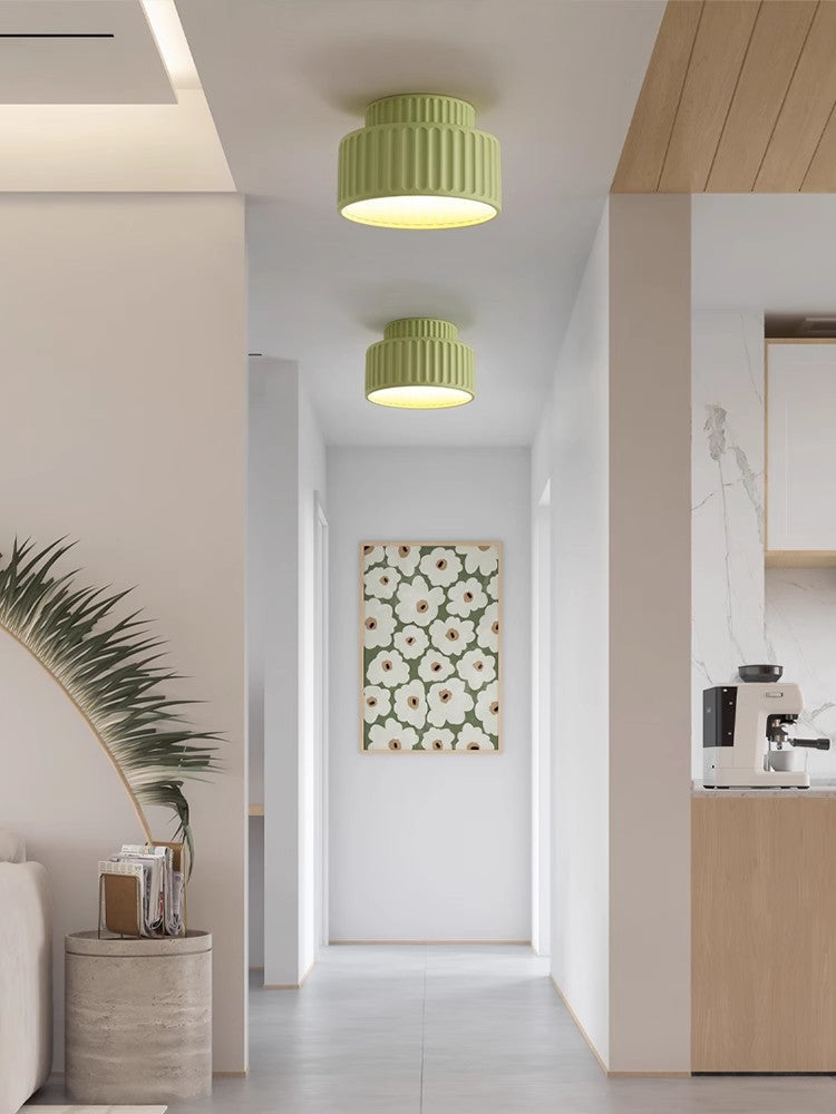 Scandinavian Flush Mount Tiered Light Fixture