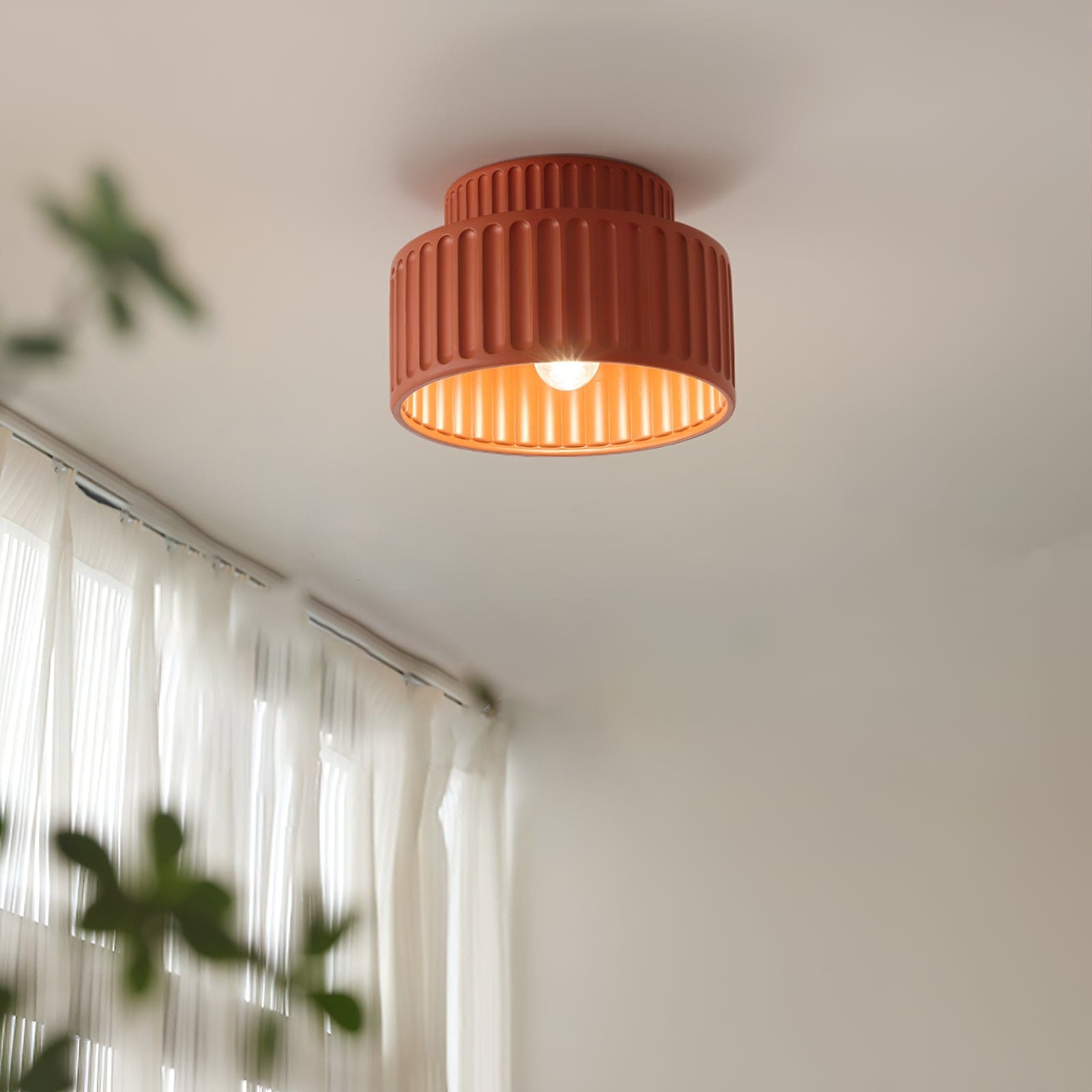 Scandinavian Flush Mount Tiered Light Fixture