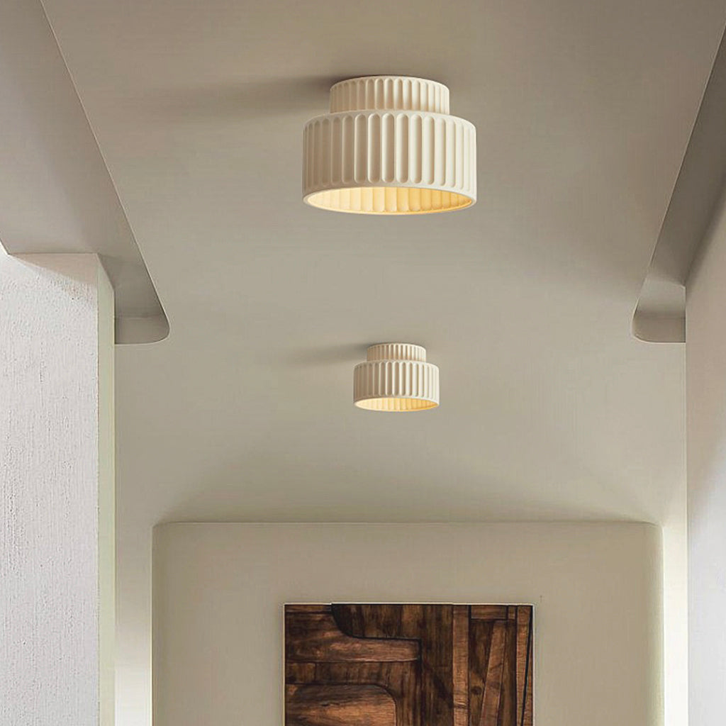 Scandinavian Flush Mount Tiered Light Fixture