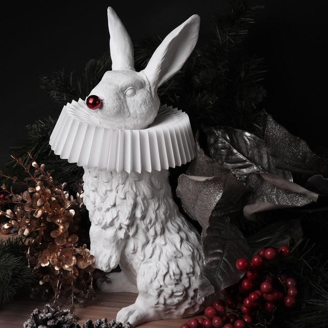 Whimsical Rabbit Table Lamp featuring Integrated LED