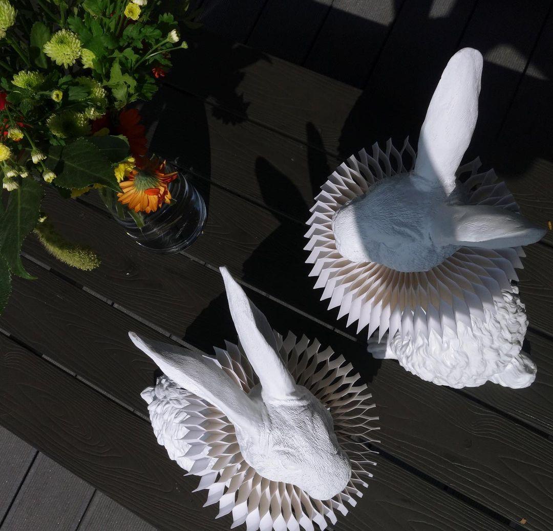 Whimsical Rabbit Table Lamp featuring Integrated LED