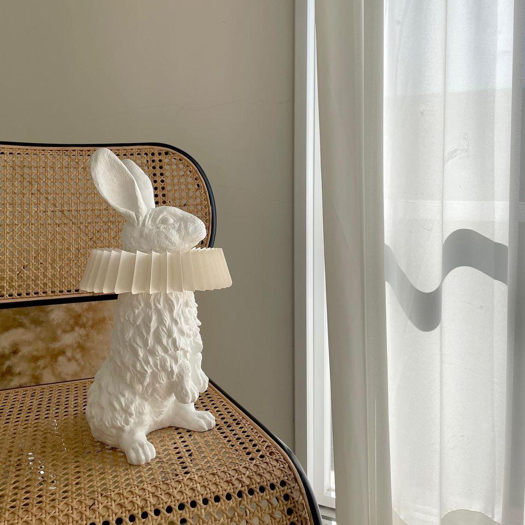 Whimsical Rabbit Table Lamp featuring Integrated LED