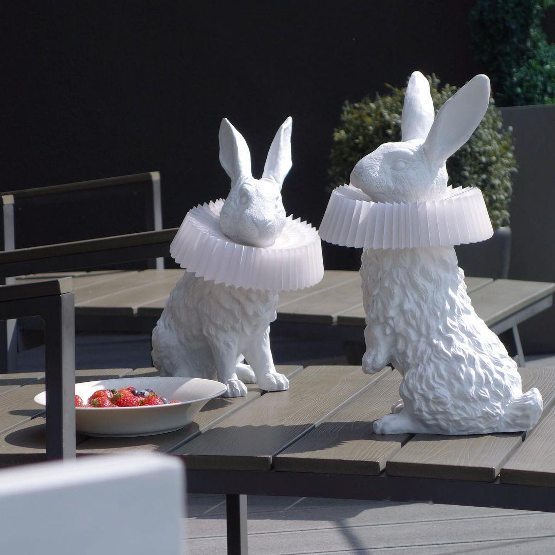 Whimsical Rabbit Table Lamp featuring Integrated LED