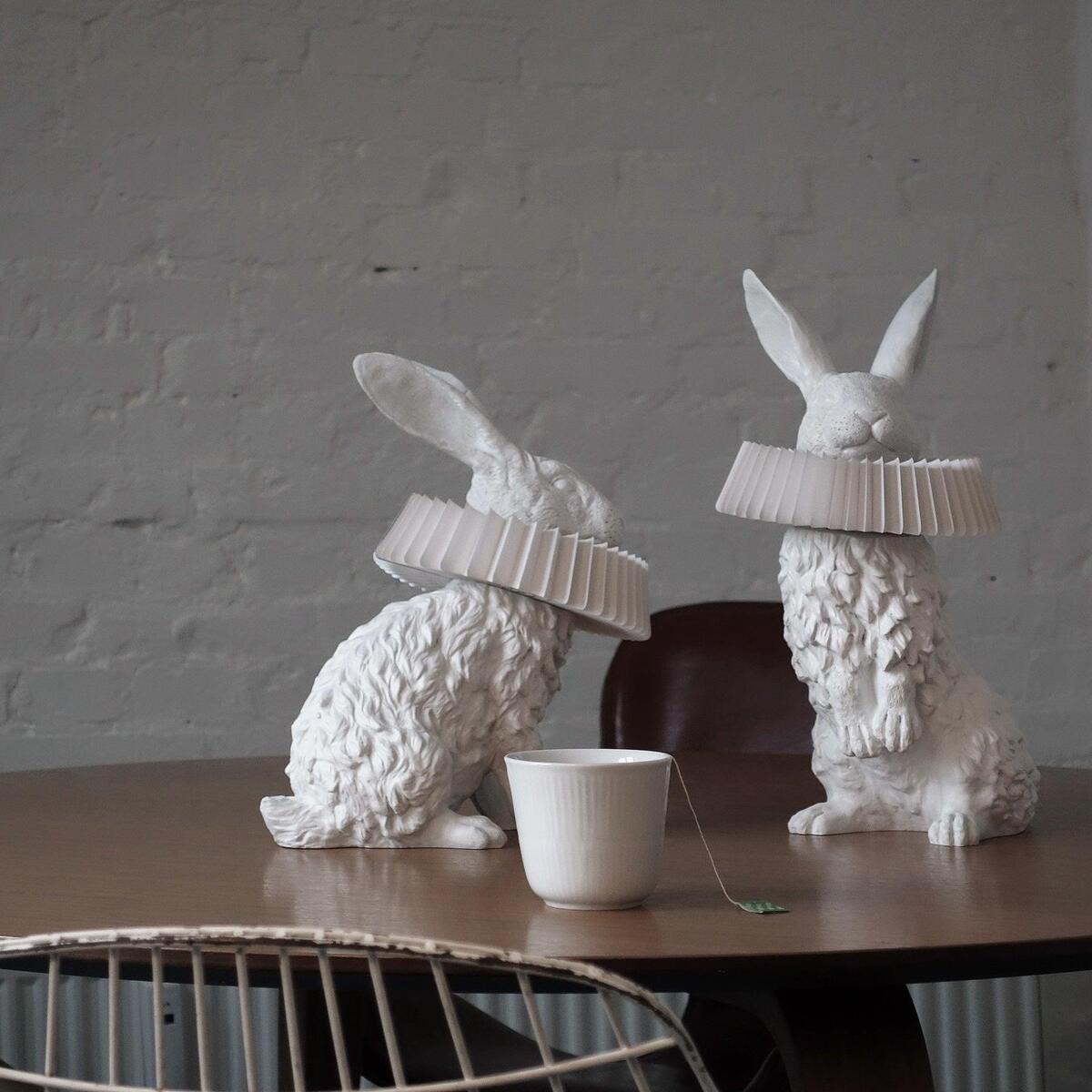 Whimsical Rabbit Table Lamp featuring Integrated LED