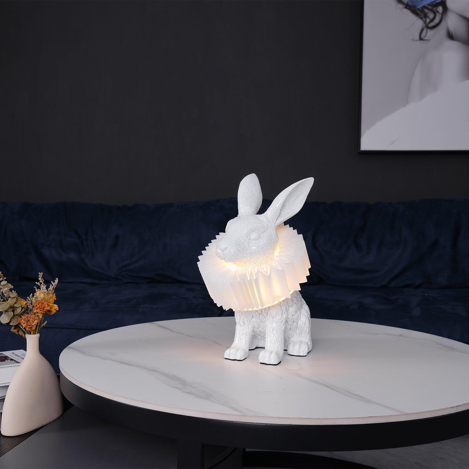 Whimsical Rabbit Table Lamp featuring Integrated LED