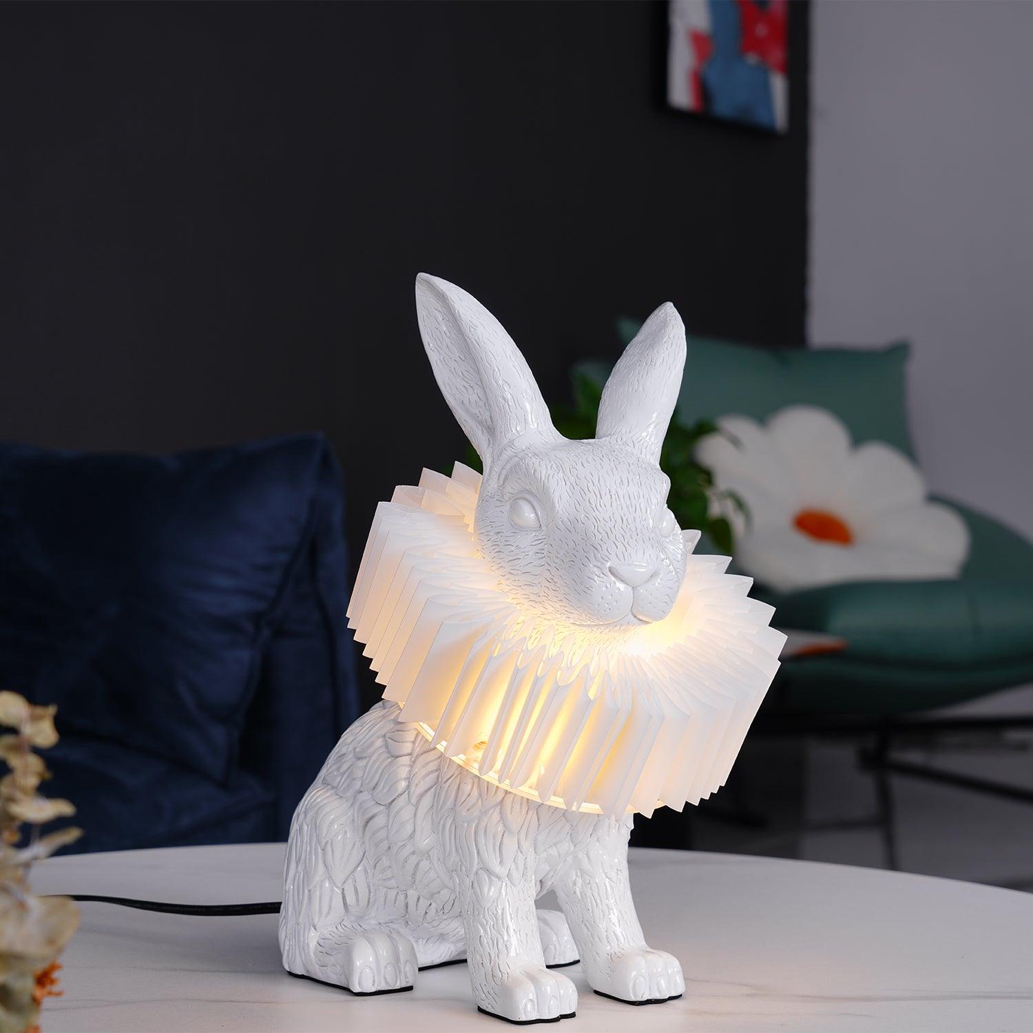 Whimsical Rabbit Table Lamp featuring Integrated LED