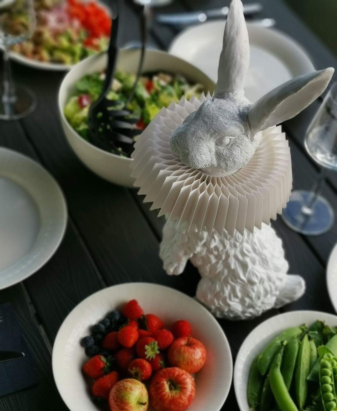 Whimsical Rabbit Table Lamp featuring Integrated LED