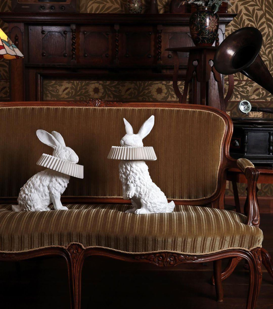 Whimsical Rabbit Table Lamp featuring Integrated LED
