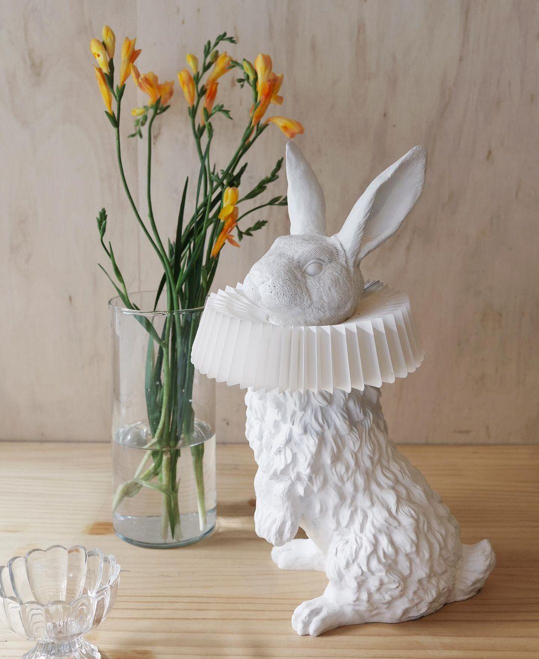 Whimsical Rabbit Table Lamp featuring Integrated LED