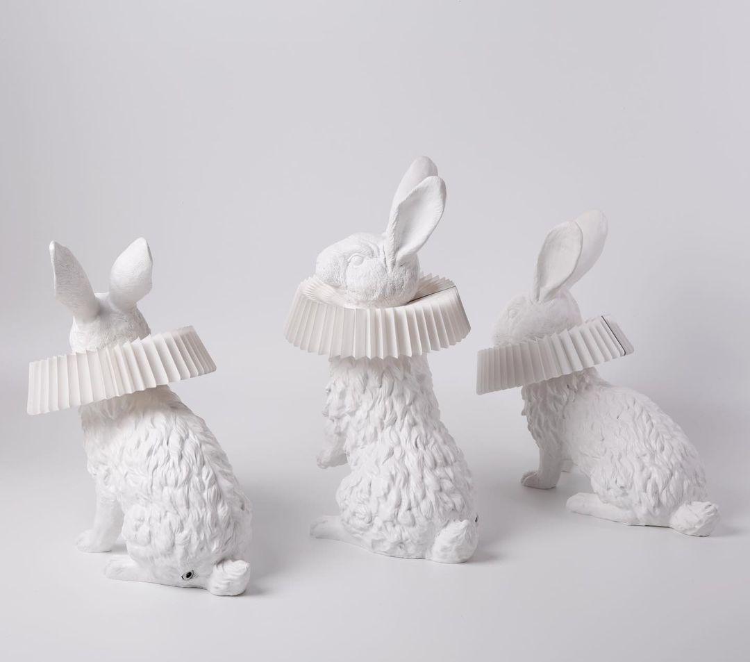 Whimsical Rabbit Table Lamp featuring Integrated LED
