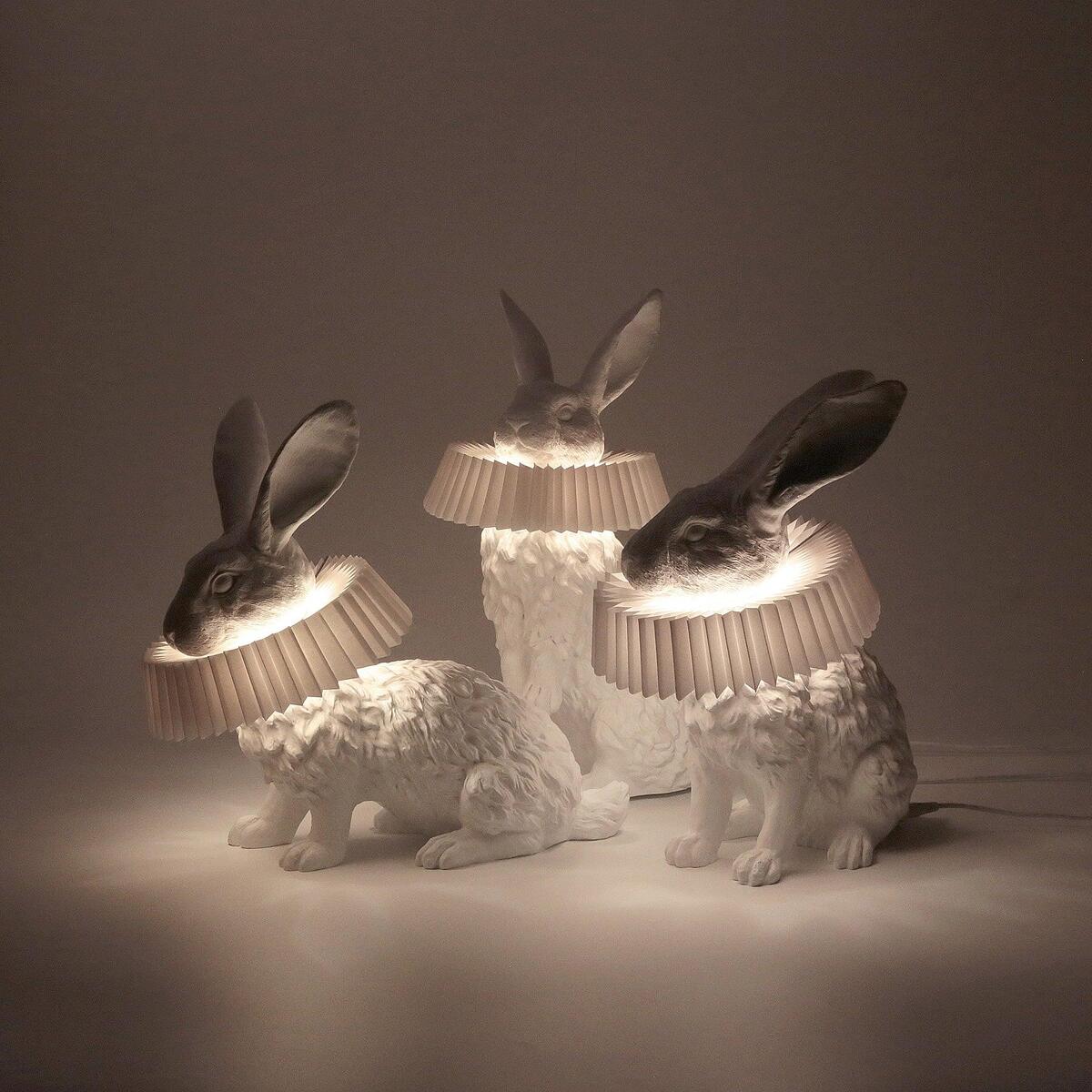 Whimsical Rabbit Table Lamp featuring Integrated LED
