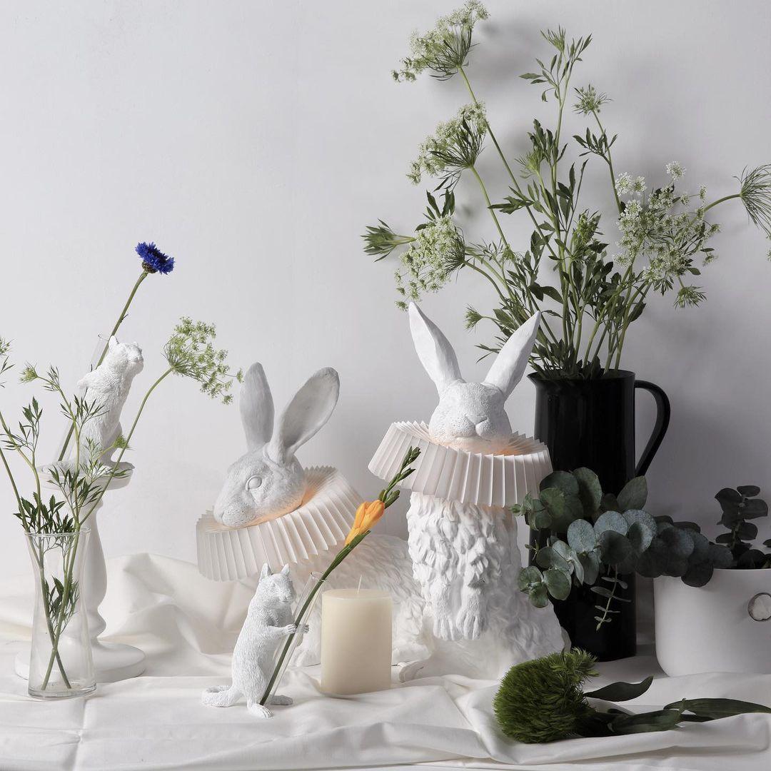 Whimsical Rabbit Table Lamp featuring Integrated LED
