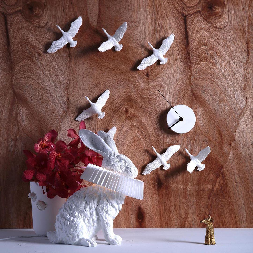 Whimsical Rabbit Table Lamp featuring Integrated LED