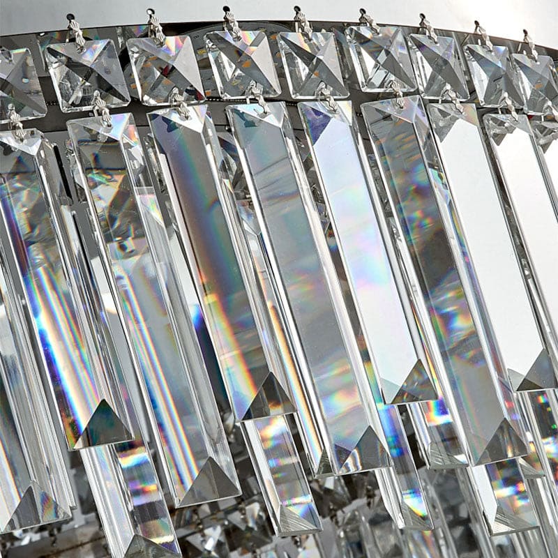 Flush Mount Art Deco Rectangular-Crystals LED Light