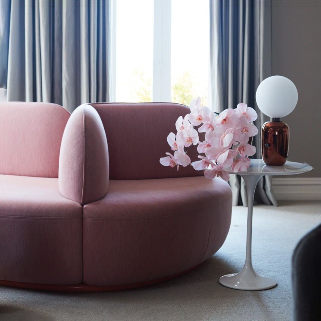 Minimalist Spherical Table Lamp with Cylindrical Base