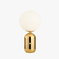 Minimalist Spherical Table Lamp with Cylindrical Base