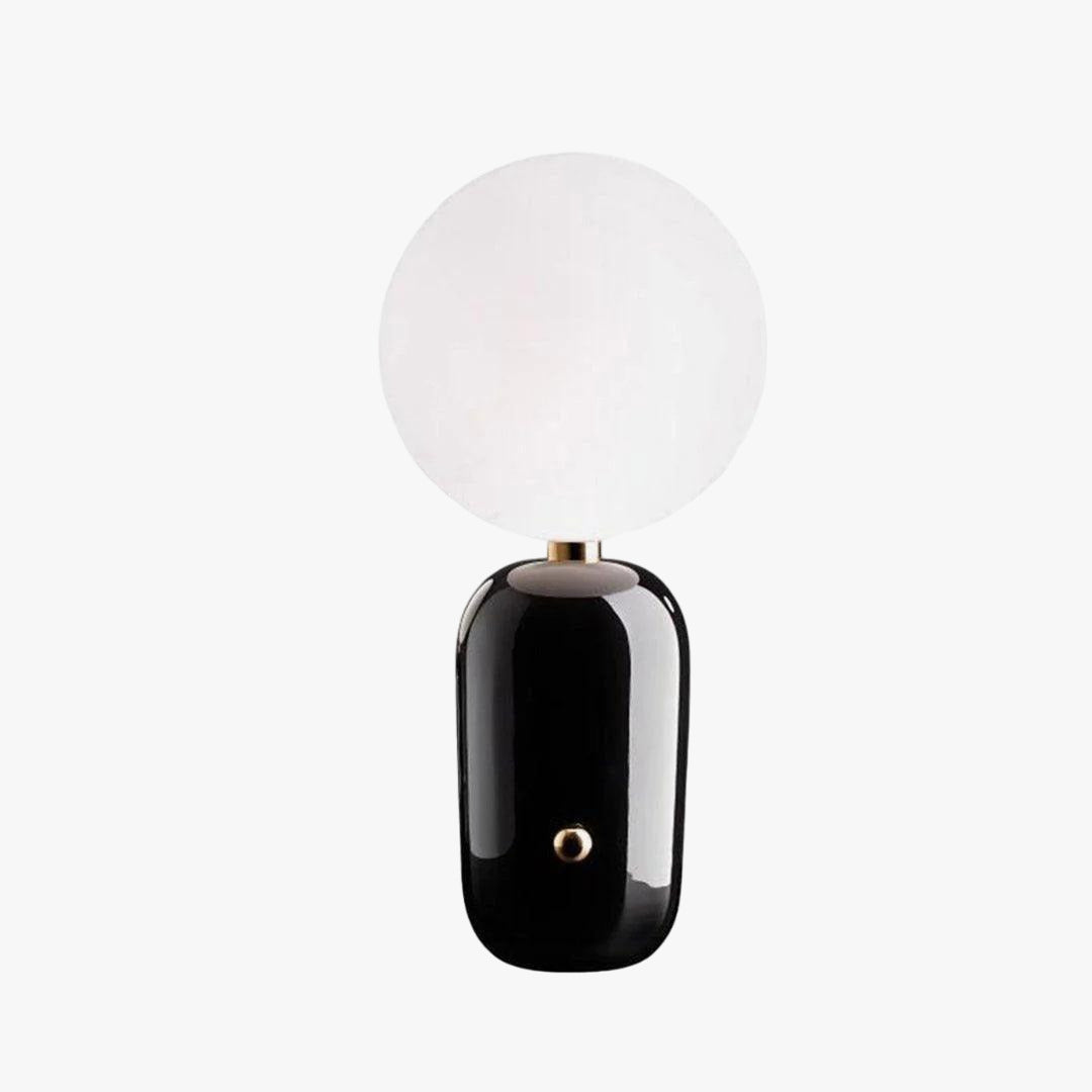 Minimalist Spherical Table Lamp with Cylindrical Base