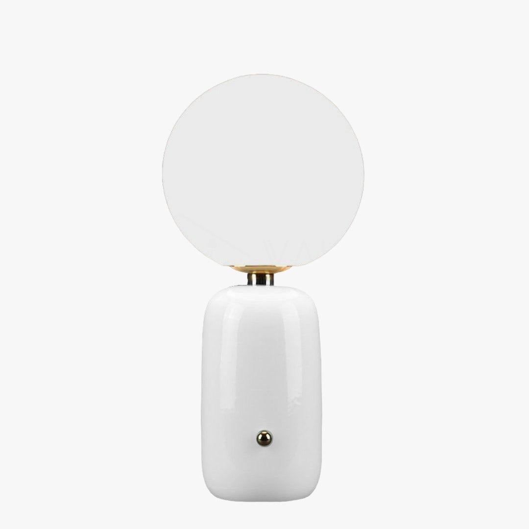 Minimalist Spherical Table Lamp with Cylindrical Base