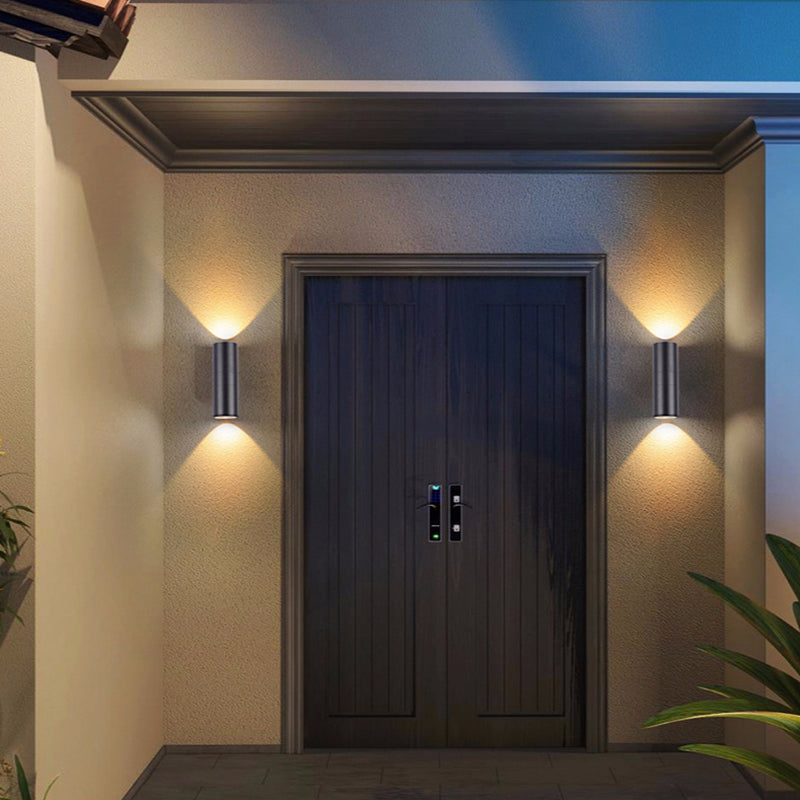 Modern Dual Head Outdoor Wall Lamp – Waterproof Metal Design